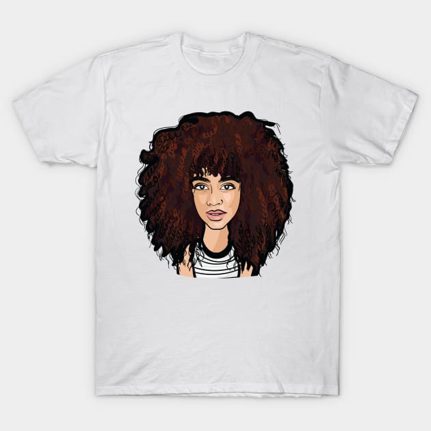Crazy Curly Afro T-Shirt by NaturallyBlack